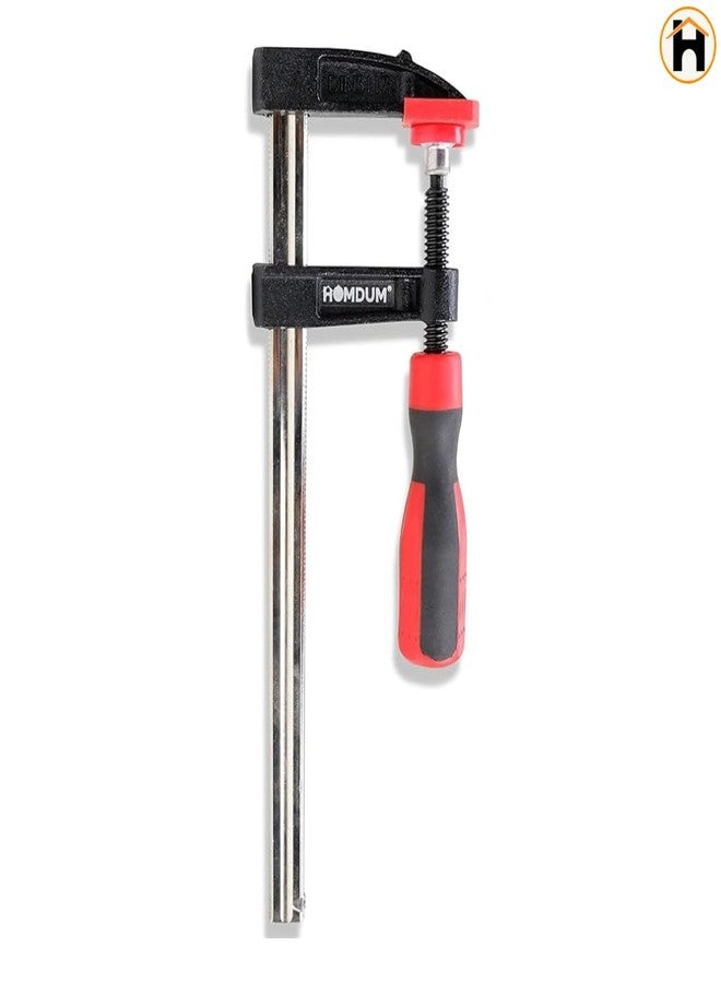 Homdum 12 inch Steel f clamp 300 x 80 mm F Clamp with Rubberized Handle and Surface Protection PVC Cover for Better Grip Metal F Clamps for Woodworking Glass and Welding Works. Pack OF 2PC - Image 3